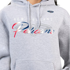 New Orleans Pelicans G-III 4Her by Carl Banks Women's Shadow Logo Tri-Blend Fleece Hoodie Gray