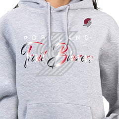 Portland Trail Blazers G-III 4Her by Carl Banks Women's Shadow Logo Tri-Blend Fleece Hoodie Gray