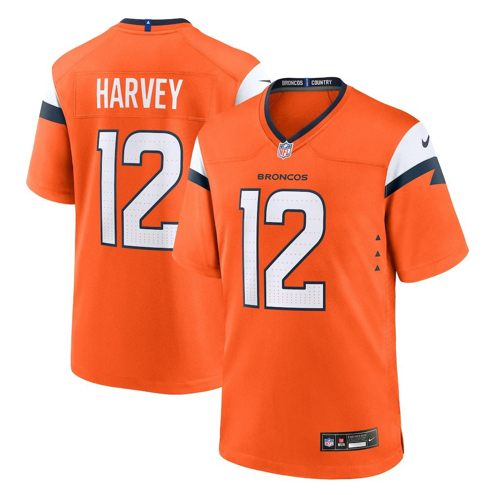 NFL RJ Harvey Denver Broncos Team Game Jersey - Orange