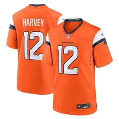 NFL RJ Harvey Denver Broncos Team Game Jersey - Orange