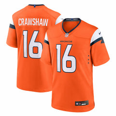 NFL Jeremy Crawshaw Denver Broncos Team Game Jersey - Orange
