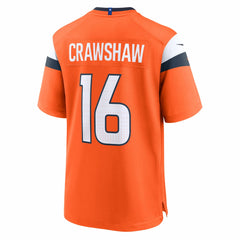 NFL Jeremy Crawshaw Denver Broncos Team Game Jersey - Orange