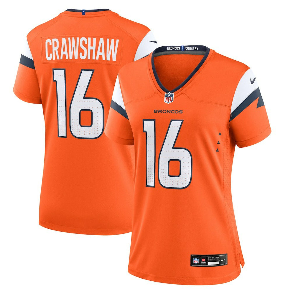 NFL Jeremy Crawshaw Denver Broncos Women's Team Game Jersey - Orange