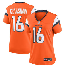 NFL Jeremy Crawshaw Denver Broncos Women's Team Game Jersey - Orange