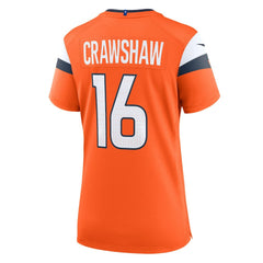 NFL Jeremy Crawshaw Denver Broncos Women's Team Game Jersey - Orange