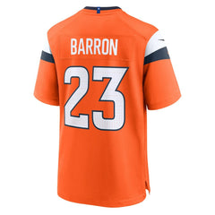 NFL Jahdae Barron Denver Broncos Team Game Jersey - Orange