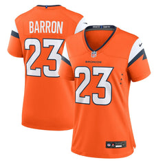 NFL Jahdae Barron Denver Broncos Women's Team Game Jersey - Orange