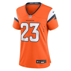 NFL Jahdae Barron Denver Broncos Women's Team Game Jersey - Orange