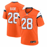 NFL Tyler Badie Denver Broncos Team Game Jersey - Orange