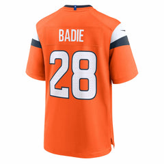 NFL Tyler Badie Denver Broncos Team Game Jersey - Orange