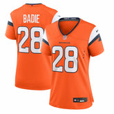 Tyler Badie Denver Broncos Women's Team Game Jersey Orange