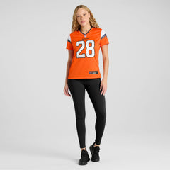NFL Tyler Badie Denver Broncos Women's Team Game Jersey - Orange
