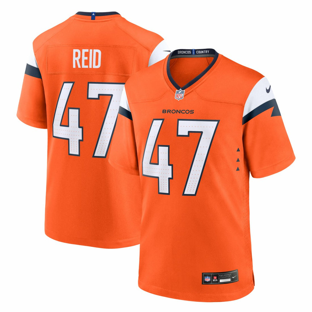 NFL Karene Reid Denver Broncos Team Game Jersey - Orange
