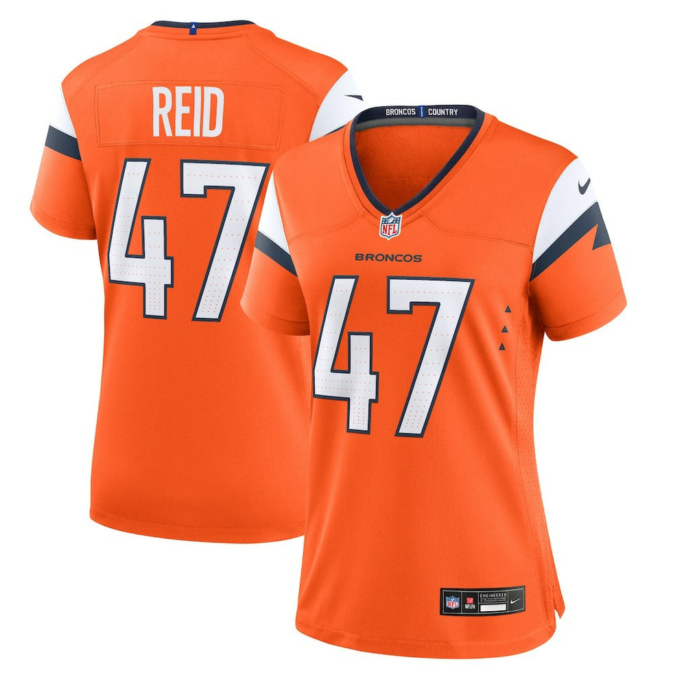 NFL Karene Reid Denver Broncos Women's Team Game Jersey - Orange