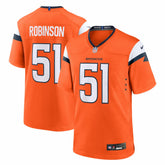 NFL Que Robinson Denver Broncos Team Game Jersey - Orange