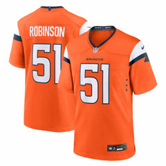 NFL Que Robinson Denver Broncos Team Game Jersey - Orange