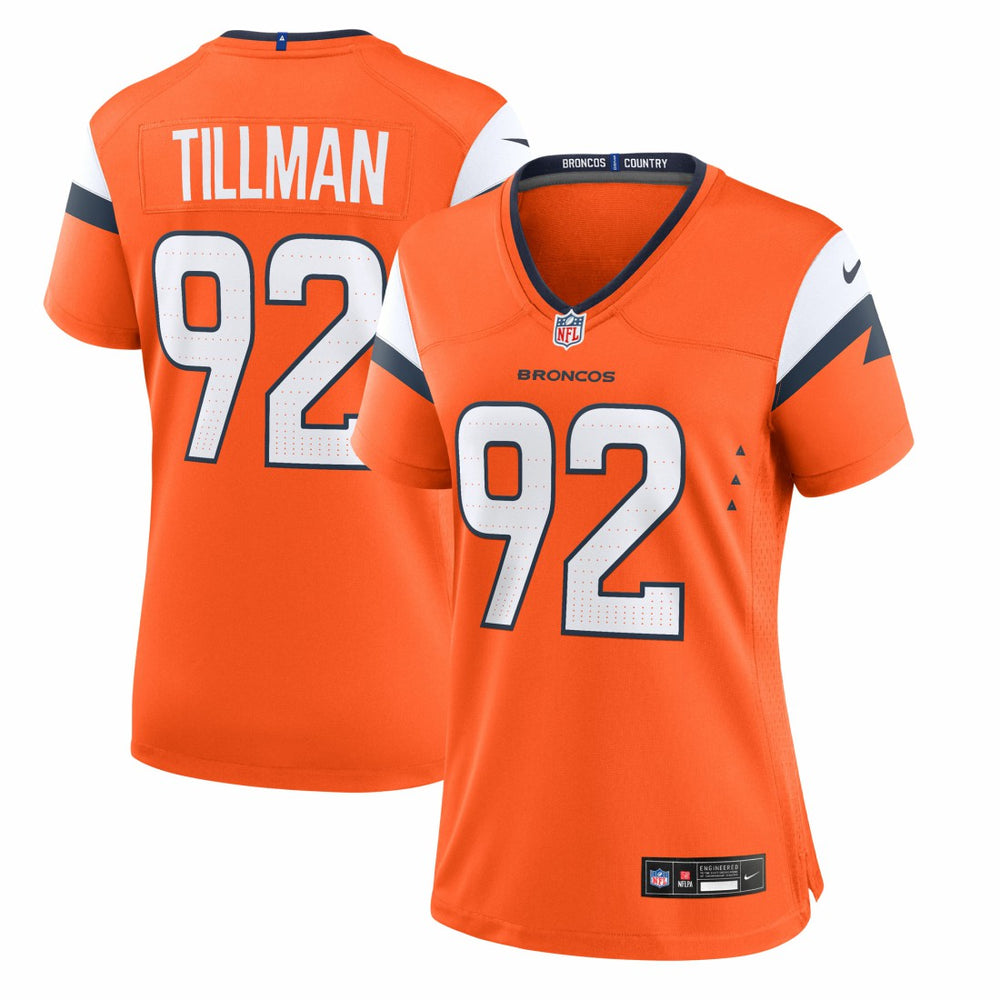 NFL Dondrea Tillman Denver Broncos Women's Team Game Jersey - Orange