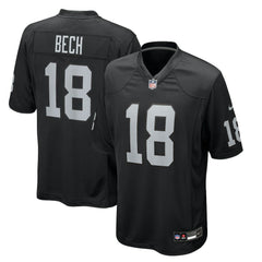 NFL Jack Bech Las Vegas Raiders Team Game Jersey - Black