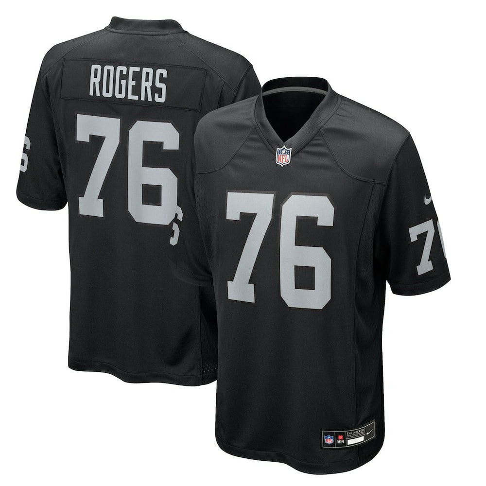 NFL Caleb Rogers Las Vegas Raiders Team Game Jersey - Black