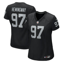 NFL Tonka Hemingway Las Vegas Raiders Women's Team Game Jersey - Black