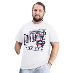 NHL Columbus Blue Jackets G-III Sports by Carl Banks Adaptive Headliner T-Shirt - White
