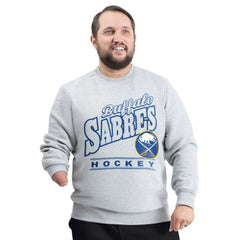 NHL Buffalo Sabres G-III Sports by Carl Banks Adaptive Headliner Fleece Sweatshirt - Gray