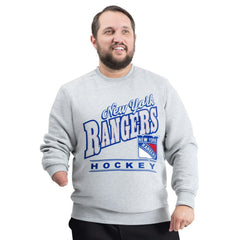 NHL New York Rangers G-III Sports by Carl Banks Adaptive Headliner Fleece Sweatshirt - Gray