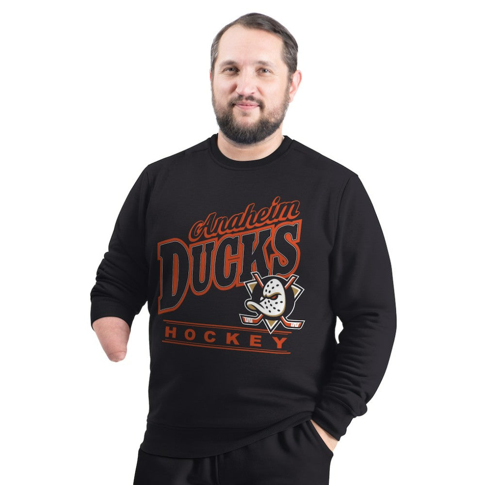 NHL Anaheim Ducks G-III Sports by Carl Banks Adaptive Headliner Fleece Sweatshirt - Black