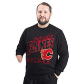 NHL Calgary Flames G-III Sports by Carl Banks Adaptive Headliner Fleece Sweatshirt - Black