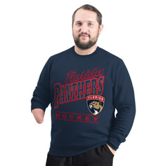NHL Florida Panthers G-III Sports by Carl Banks Adaptive Headliner Fleece Sweatshirt - Navy