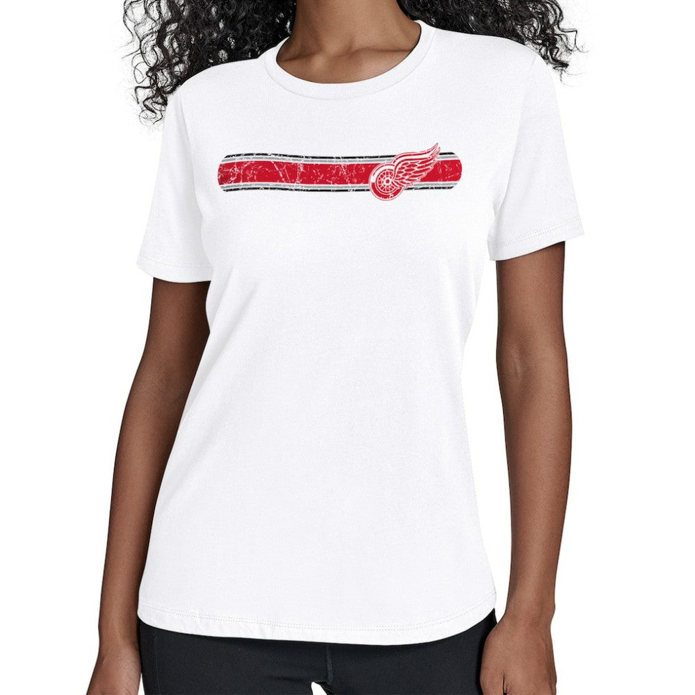 NHL Detroit Red Wings Starter Women's Team Stripe T-Shirt - White