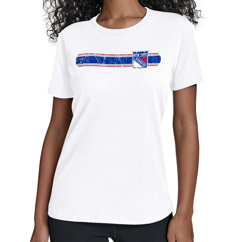 NHL New York Rangers Starter Women's Team Stripe T-Shirt - White