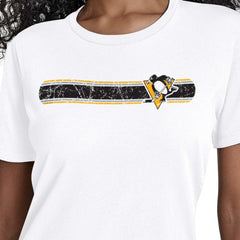 NHL Pittsburgh Penguins Starter Women's Team Stripe T-Shirt - White