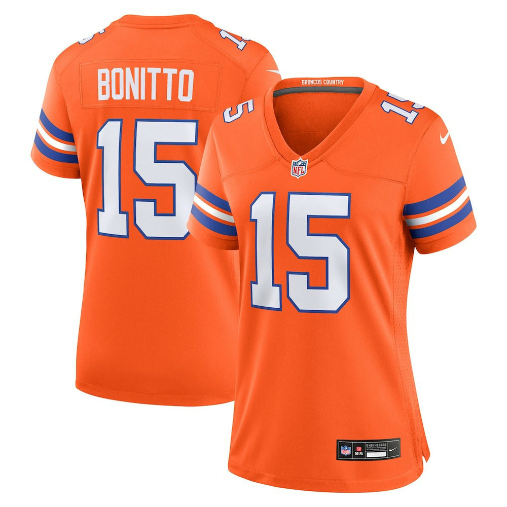 NFL Nik Bonitto Denver Broncos Women's Alternate 2 Mile High Collection 1977 Throwback Game Jersey - Orange