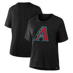 Arizona Diamondbacks Women's Scoop Neck T-Shirt - Black T-shirts