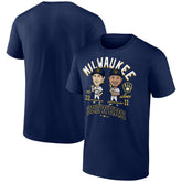 Jackson Chourio & Christian Yelich Milwaukee Brewers Player Duo T-Shirt - Navy T-shirts