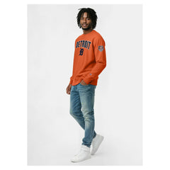 Detroit Tigers Champion Reverse Weave Chenille Sweatshirt - Orange Sweatshirts