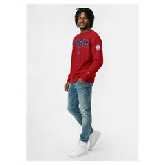 Los Angeles Angels Champion Reverse Weave Chenille Sweatshirt - Red Sweatshirts