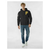 Pittsburgh Pirates Champion Reverse Weave Chenille Hoodie - Black Hoodies