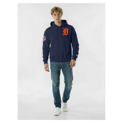 Detroit Tigers Champion Reverse Weave Chenille Hoodie - Navy Hoodies