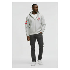 Cincinnati Reds Champion Reverse Weave Chenille Full-Zip Hoodie - Gray Hoodies
