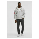 Cleveland Guardians Champion Reverse Weave Chenille Full-Zip Hoodie - Gray Hoodies