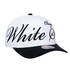 Chicago White Sox Mitchell & Ness Unisex XL Script Pro Crown Snapback Hat - White/Black Hats