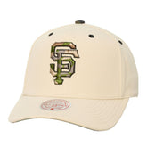 San Francisco Giants Mitchell & Ness Unisex Camo Logo Pro Crown Snapback Hat - Cream Hats