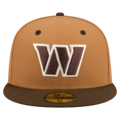 Washington Commanders New Era Two-Tone Walnut 59FIFTY Fitted Hat Light Brown/Dark Brown