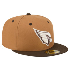 Arizona Cardinals New Era Two-Tone Walnut 59FIFTY Fitted Hat Light Brown/Dark Brown