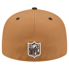 Detroit Lions New Era Two-Tone Walnut 59FIFTY Fitted Hat Light Brown/Dark Brown