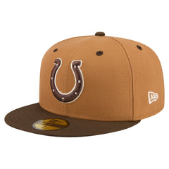 Indianapolis Colts New Era Two-Tone Walnut 59FIFTY Fitted Hat Light Brown/Dark Brown