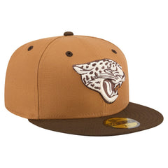 Jacksonville Jaguars New Era Two-Tone Walnut 59FIFTY Fitted Hat Light Brown/Dark Brown