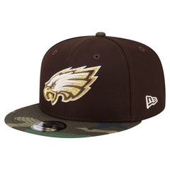 Philadelphia Eagles Adult Burnt Wood Camo 9FIFTY Snapback Hat Dark Brown